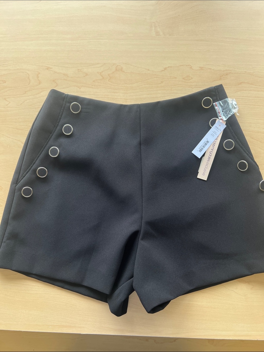 Aqua Black Sailor Shorts
